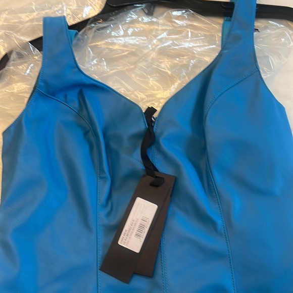 PINKO Leather-Look Sheath Dress - Picture 1 of 6